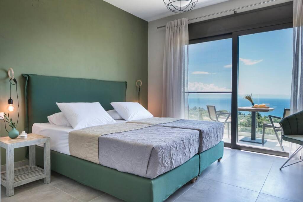 Color Villas-New Villa Green At Trapezaki With Private Pool Mousata Exterior foto
