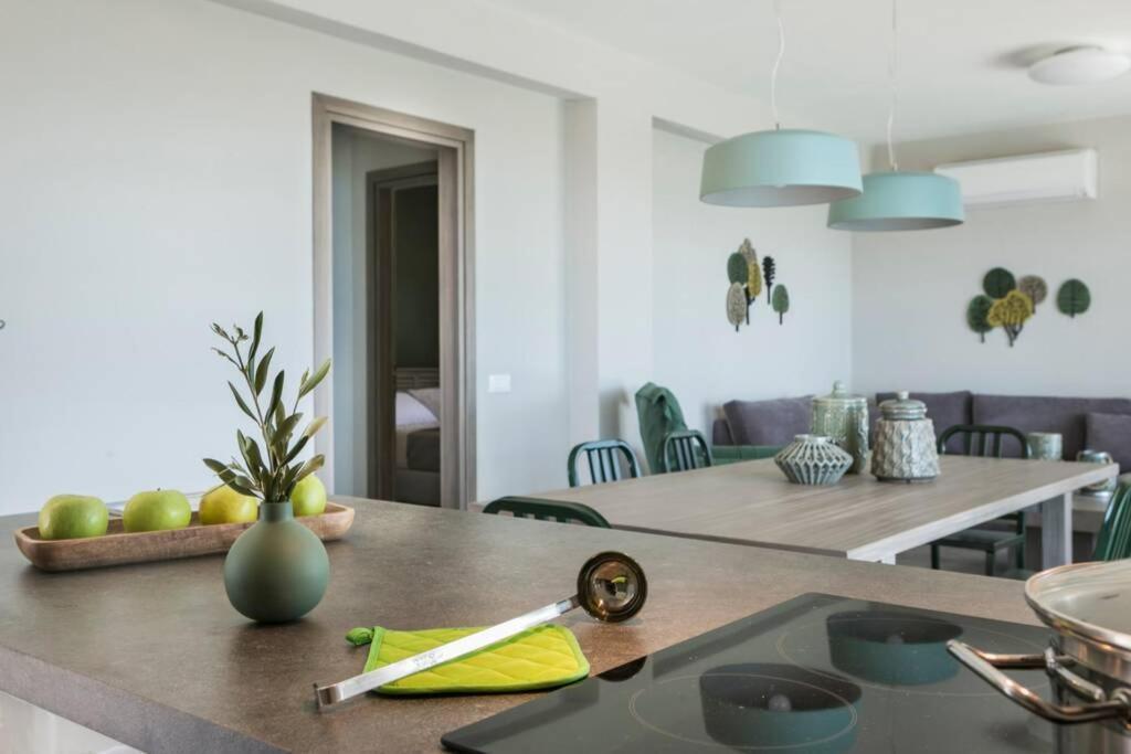 Color Villas-New Villa Green At Trapezaki With Private Pool Mousata Exterior foto