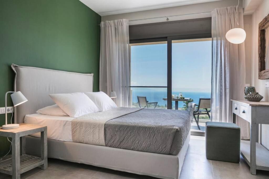 Color Villas-New Villa Green At Trapezaki With Private Pool Mousata Exterior foto