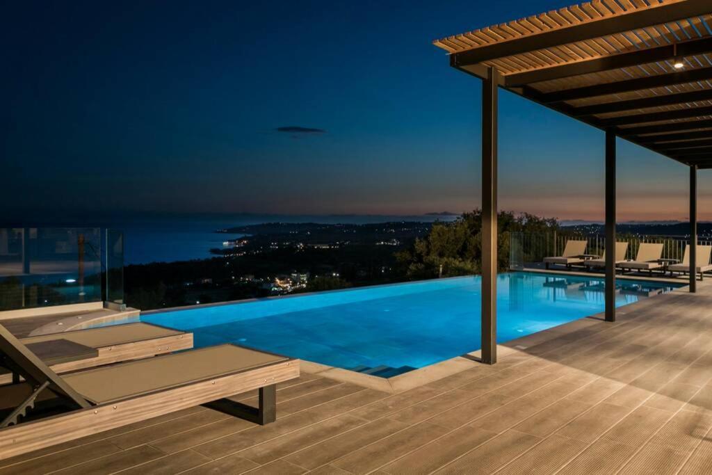Color Villas-New Villa Green At Trapezaki With Private Pool Mousata Exterior foto